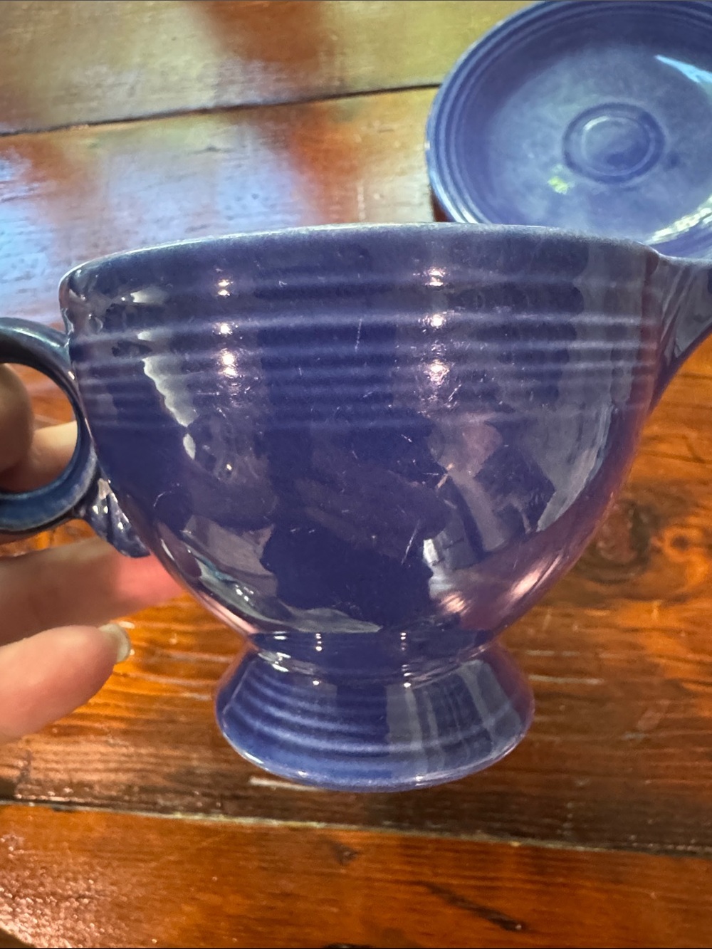 Fiestaware Creamer and Plate Set - Picture 2 of 12